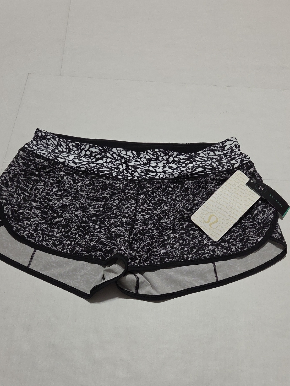 lululemon athletica Black & White Athletic Shorts NWTS